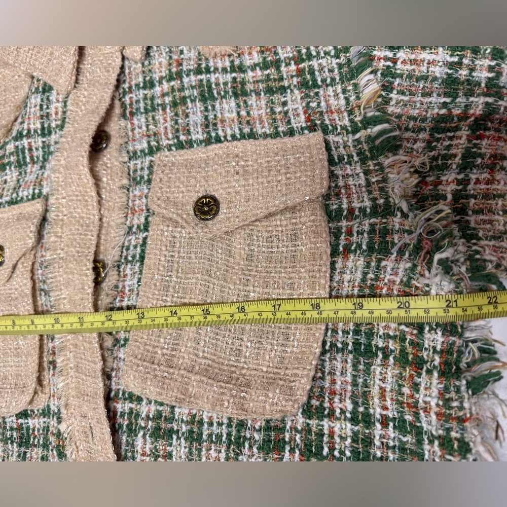 POL Tweed Plaid Jacket | Frayed Trim | Preppy Boutique Style | Size Small - Picture 12 of 12
